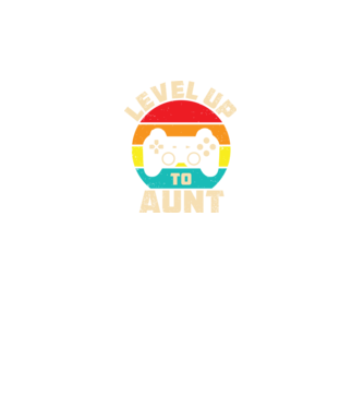 Level Up Aunt model negru pe tricou