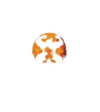 goku sunset model negru pe tricou