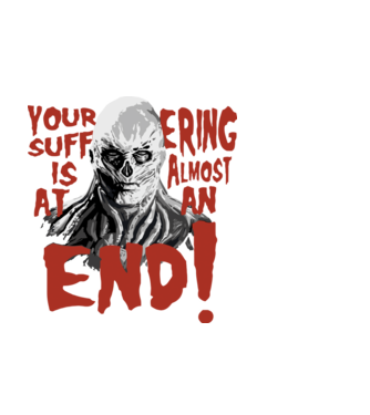 vecna your suffering is almost at an end model alb pe tricou