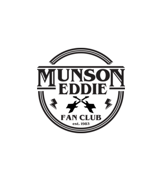 eddie munson fan club est 1983 model alb pe tricou