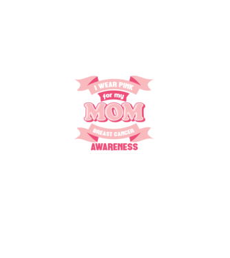 I wear pink for my mom model negru pe tricou