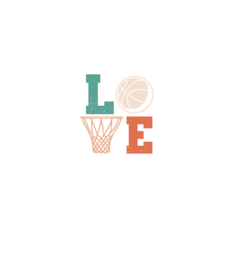 LOVE basketball model negru pe tricou