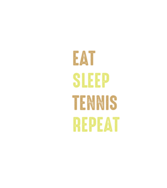 eat sleep tennis repeat model negru pe tricou