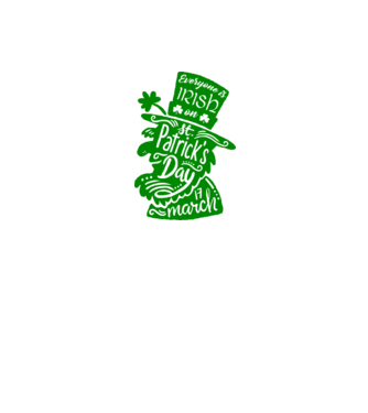 Everyone is irish leprechaun model alb pe tricou