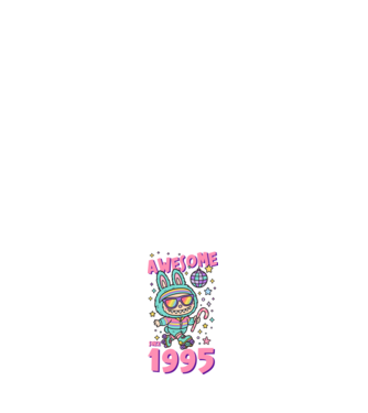 Awesome since 1995 - Labubu model negru pe tricou