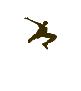 Logo Parkour model gri pe tricou