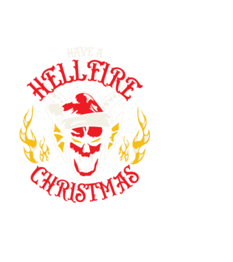 Hellfire Christmas model negru pe tricou