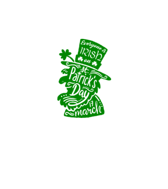 Everyone is irish leprechaun model alb pe tricou