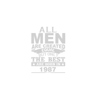 All men are created - 1987 model negru pe tricou