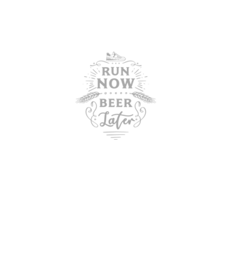 Run now beer later vintage model negru pe tricou