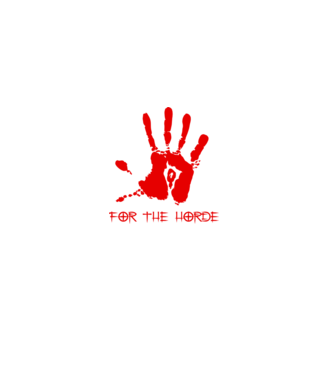 For The Horde Hand model negru pe tricou