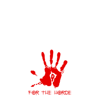 For The Horde Hand model negru pe tricou
