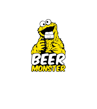 Monstru bere model gri pe tricou