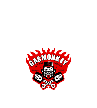 Gas Monkey model alb pe tricou