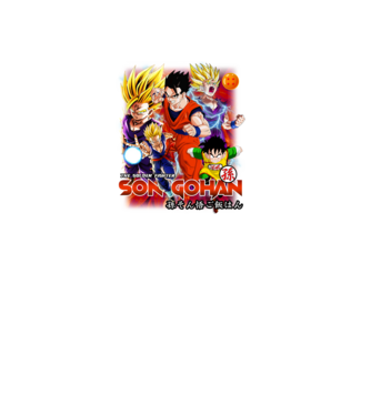 gohan dragonball model negru pe tricou