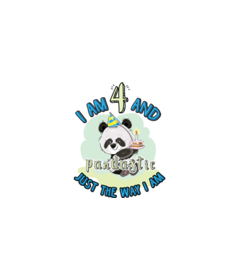 PANDASTIC 4 model alb pe tricou