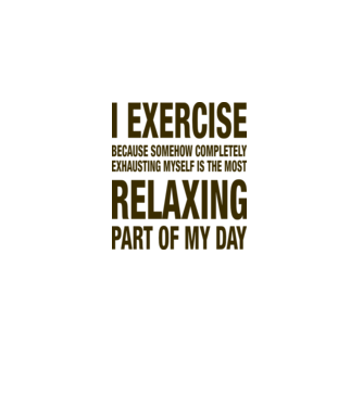 I exercise because model gri pe tricou