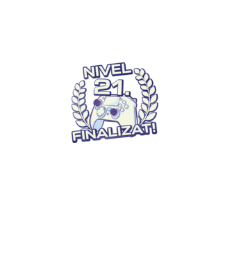 Nivel 21 finalizat! model negru pe tricou