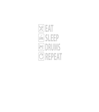 Eat Sleep Drum Repeat model negru pe tricou