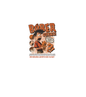 Bobr Kurwa comic model gri pe tricou