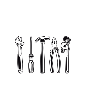 Tools model negru pe tricou
