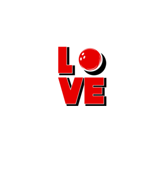 Love bowling model gri pe tricou