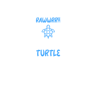 Rawwr turtle model negru pe tricou
