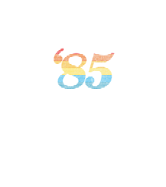 Retro Birthday 1985 model negru pe tricou