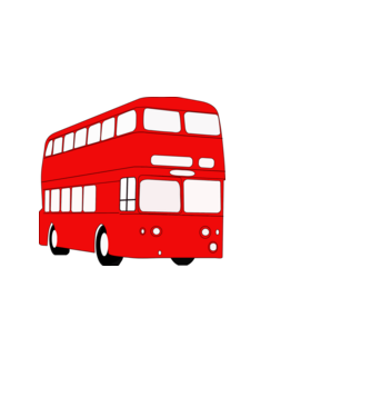 Autobuze model alb pe tricou