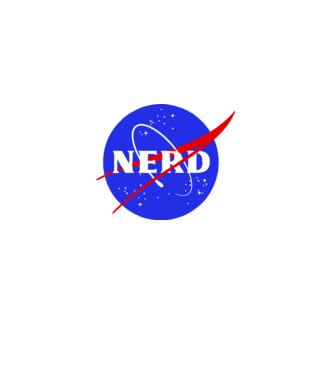 Nerd NASA model gri pe tricou