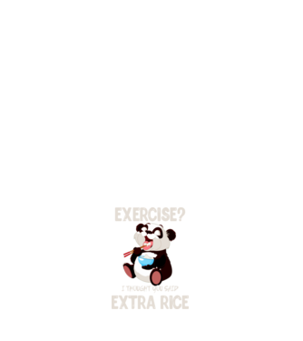 Exercise panda light model alb pe tricou