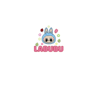 Labubu model negru pe tricou