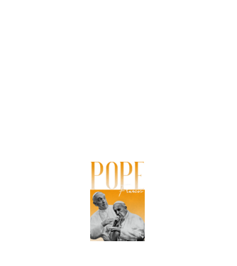 Pope Frances 90s poster model alb pe tricou