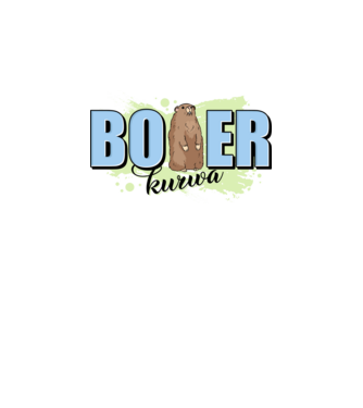 Bober Kurwa model alb pe tricou