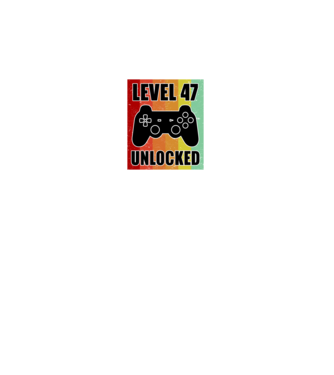 level 47 unlocked retro gamer model negru pe tricou