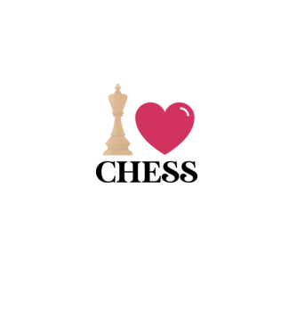 Love chess model alb pe tricou