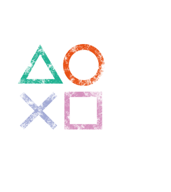 PlayStation icon model negru pe tricou