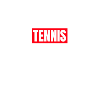 TENNIS HERO model negru pe tricou