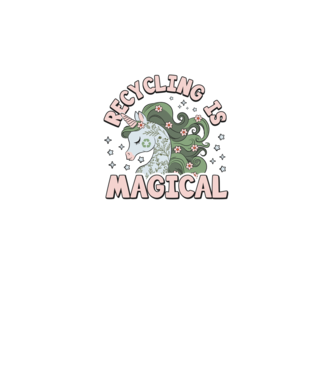 Recycling is magical model negru pe tricou