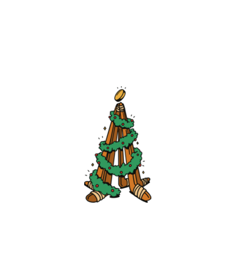 Hockey tree model alb pe tricou