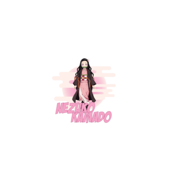 Demon Slayer  Nezuko model roz deschis pe tricou