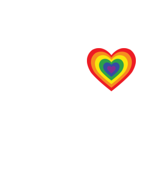 inimă lgbtq model galben neon pe tricou
