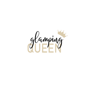 Glamping queen model alb pe tricou