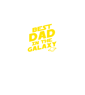 Best dad in the galaxy model negru pe tricou