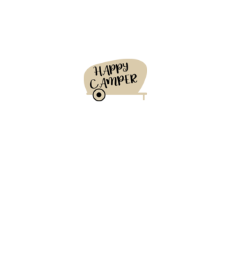 Happy camper text model negru pe tricou
