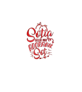 Soția celui mai adorabil soț model negru pe tricou