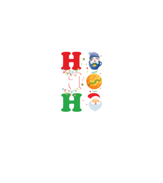 Ho-ho-ho christmas model negru pe tricou
