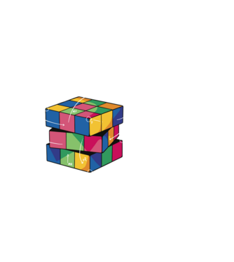Rubik cube what part model negru pe tricou