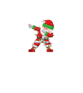 Dab Santa model negru pe tricou