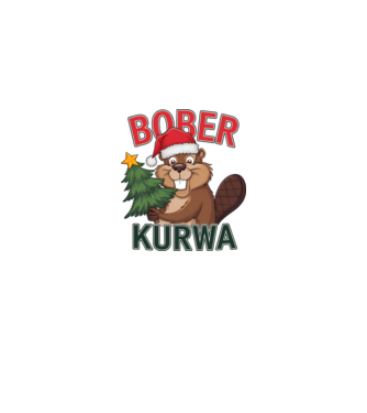 Bober kurwa Christmas model alb/roșu pe tricou
